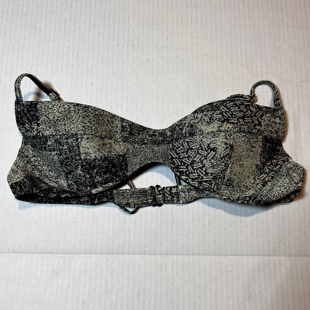 RVCA‎ Bikini Top Padded Adjustable Black White Medium